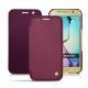 Housse cuir Samsung SM-G920A Galaxy S6 - Prune vintage ( Pantone 512C ) 
