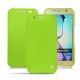 レザーケース Samsung SM-G920A Galaxy S6 - Vert fluo