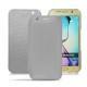 レザーケース Samsung SM-G920A Galaxy S6 - Gris ( Nappa - Pantone W428C ) 