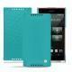 Sony Xperia Z5 Compact leather case - Bleu fluo