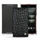 Custodia in pelle Sony Xperia Z5 Compact - Autruche nero