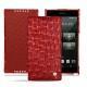 Custodia in pelle Sony Xperia Z5 Compact - Autruche ciliegia