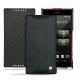 Housse cuir Sony Xperia Z5 Compact - Dark vintage ( Roughtcut - Black#5256 ) 