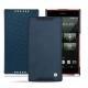 Sony Xperia Z5 Compact leather case - Jean vintage ( Roughtcut - Pantone 285U  ) 