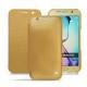 Custodia in pelle Samsung SM-G920A Galaxy S6 - Or Maïa ( Bologna Hi Gloss Metallic - Pantone 871C ) 