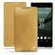 Housse cuir Sony Xperia Z5 - Or Maïa ( Bologna Hi Gloss Metallic - Pantone 871C ) 