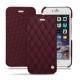 Custodia in pelle Apple iPhone 6S - Lie de vin - Couture ( Pantone 5115C ) 