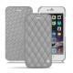 Apple iPhone 6S leather case - Gris - Couture ( Nappa - Pantone W428C ) 