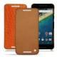 가죽 커버 LG Nexus 5X - Mandarine vintage ( Pantone 165C ) 