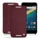 Housse cuir LG Nexus 5X - Lie de vin ( Pantone 5115C ) 