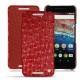 Huawei Nexus 6P leather case - Autruche ciliegia