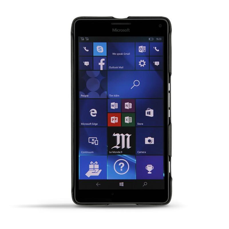 Microsoft Lumia 950 XL - 950 XL Dual Sim leather case - Noir ( Nappa - Black ) 