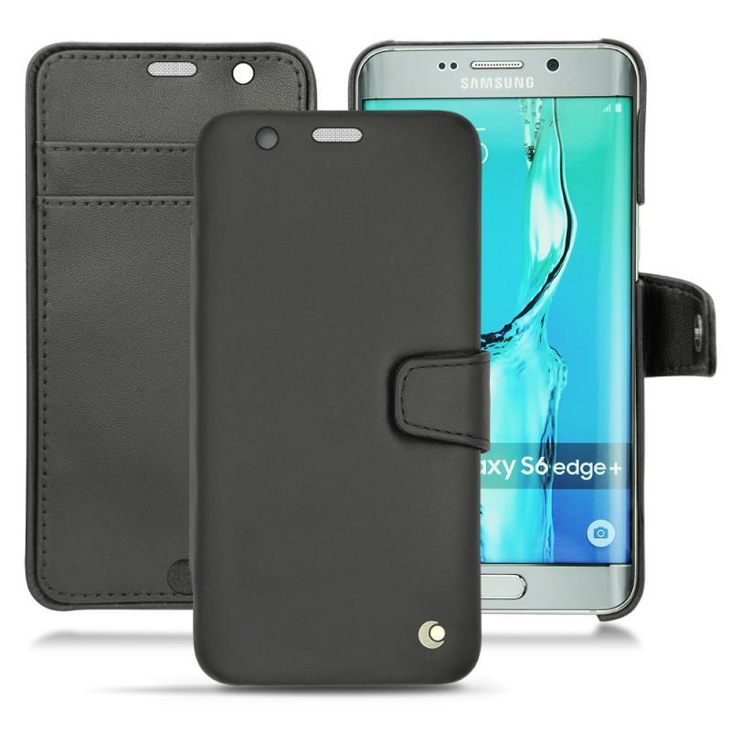 가죽 커버 Samsung Galaxy S6 Edge Plus - Noir ( Nappa - Black ) 