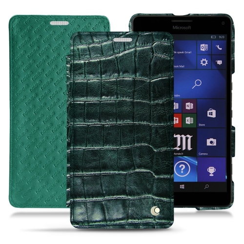 Capa em pele Microsoft Lumia 950 XL - 950 XL Dual SimCrocodile pino ( Pantone #173F35 ) 