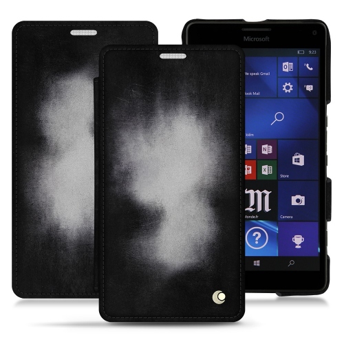 가죽 커버 Microsoft Lumia 950 XL - 950 XL Dual SimGris Patine
