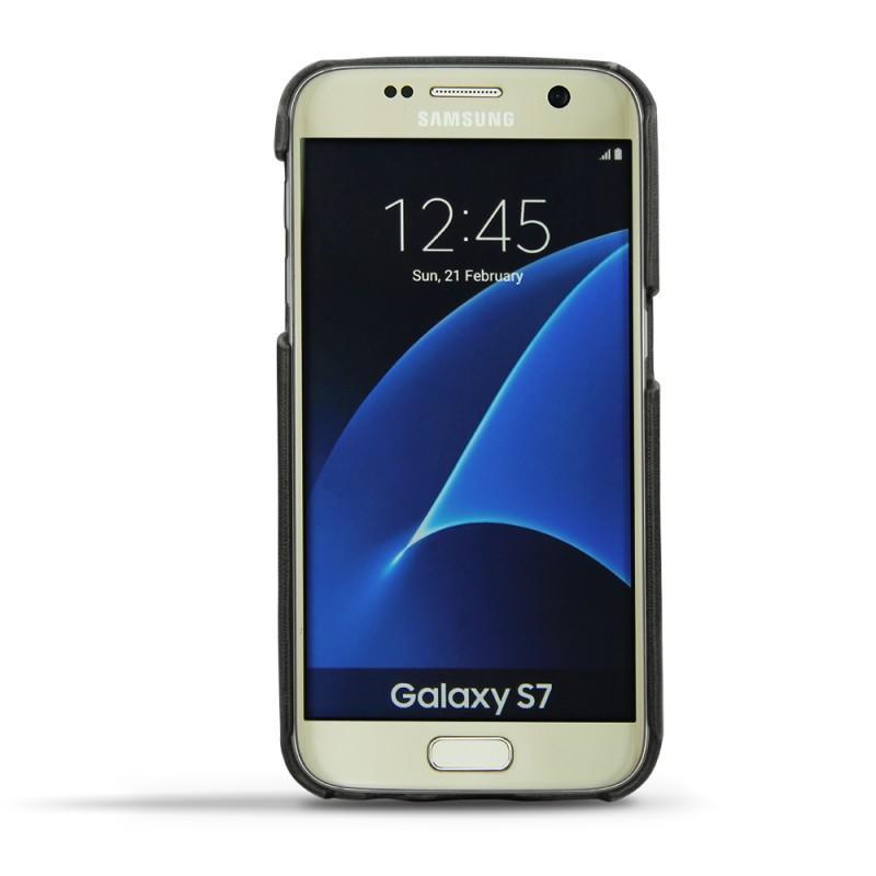 Samsung Galaxy S7 leather case - Noir ( Nappa - Black ) 