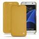Housse cuir Samsung Galaxy S7 Edge - Mimosa ( Pantone 141C ) 