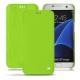 Housse cuir Samsung Galaxy S7 Edge - Vert fluo