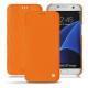Capa em pele Samsung Galaxy S7 Edge - Orange ( Nappa - Pantone 1495U ) 