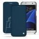 Custodia in pelle Samsung Galaxy S7 Edge - Blu mediterran