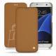 Capa em pele Samsung Galaxy S7 Edge - Castan esparciate