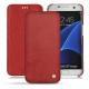 Custodia in pelle Samsung Galaxy S7 Edge - Cerise vintage ( Pantone 185C ) 
