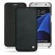 Housse cuir Samsung Galaxy S7 Edge - Dark vintage ( Roughtcut - Black#5256 ) 