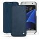 Capa em pele Samsung Galaxy S7 Edge - Jean vintage ( Roughtcut - Pantone 285U  ) 