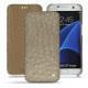 Capa em pele Samsung Galaxy S7 Edge - Autruche desert