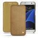 Custodia in pelle Samsung Galaxy S7 Edge - Serpent sabbia