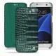 Capa em pele Samsung Galaxy S7 Edge - Crocodile pino