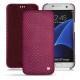 Capa em pele Samsung Galaxy S7 Edge - Serpent ciclamino