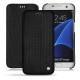 Custodia in pelle Samsung Galaxy S7 Edge - Abaca nero