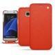 Capa em pele Samsung Galaxy S7 Edge - Papaye ( Pantone 180C ) 