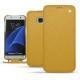 Samsung Galaxy S7 Edge leather case - Mimosa ( Pantone 141C ) 