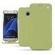 Housse cuir Samsung Galaxy S7 Edge - Vert olive ( Nappa - Pantone 578U ) 