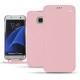 Capa em pele Samsung Galaxy S7 Edge - Rose ( Nappa - Pantone 2365C ) 
