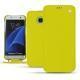 硬质真皮保护套 Samsung Galaxy S7 Edge - Jaune fluo