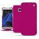 硬质真皮保护套 Samsung Galaxy S7 Edge - Rose fluo