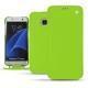 Funda de piel Samsung Galaxy S7 Edge - Vert fluo