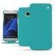 Funda de piel Samsung Galaxy S7 Edge - Bleu fluo