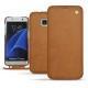 Custodia in pelle Samsung Galaxy S7 Edge - Mandarine vintage ( Pantone 165C ) 