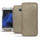Samsung Galaxy S7 Edge leather case - Autruche desert