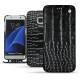 Lederschutzhülle Samsung Galaxy S7 Edge - Crocodile nero