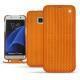 Housse cuir Samsung Galaxy S7 Edge - Abaca arancio