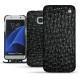 Custodia in pelle Samsung Galaxy S7 Edge - Autruche nero