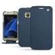 Custodia in pelle Samsung Galaxy S7 - Jean vintage ( Roughtcut - Pantone 285U  ) 