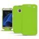 Housse cuir Samsung Galaxy S7  - Vert fluo