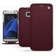 Samsung Galaxy S7 leather case - Lie de vin ( Pantone 5115C ) 