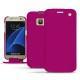 Lederschutzhülle Samsung Galaxy S7 - Rose fluo